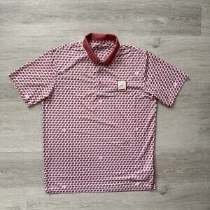 PUMA Golf Polo Iron Sheik Camel Clutch Shirt Men's M Red Bird Print LIV RARE